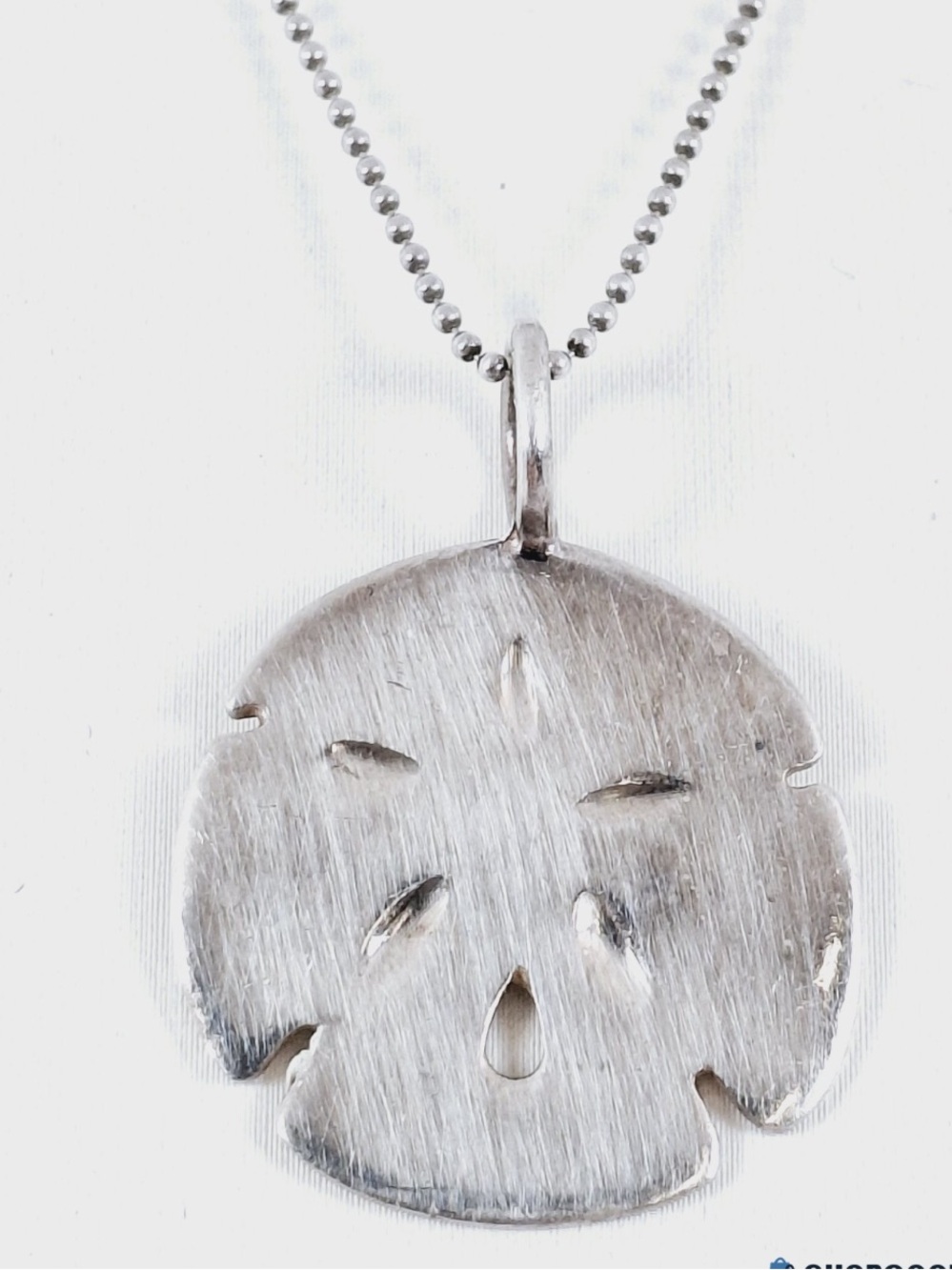 Baroni Sterling Silver Sand Dollar Pendant Necklace - Silverware r